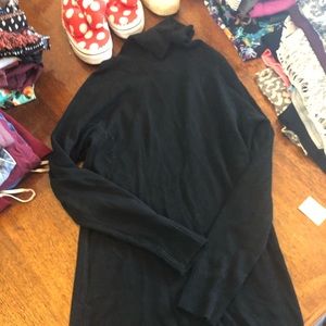 Black turtleneck sweater dress